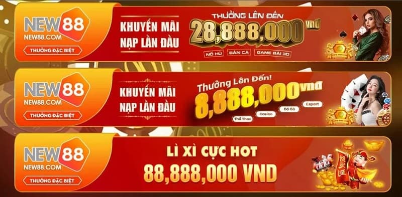 Nội dung Khuyến mãi 30.000Đ cho game thủ mới tại New88